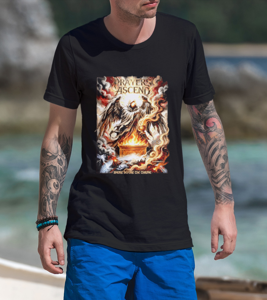 Prayers Ascend Smoke Before The Throne Revelation 8 3 5 Angelic T-Shirt