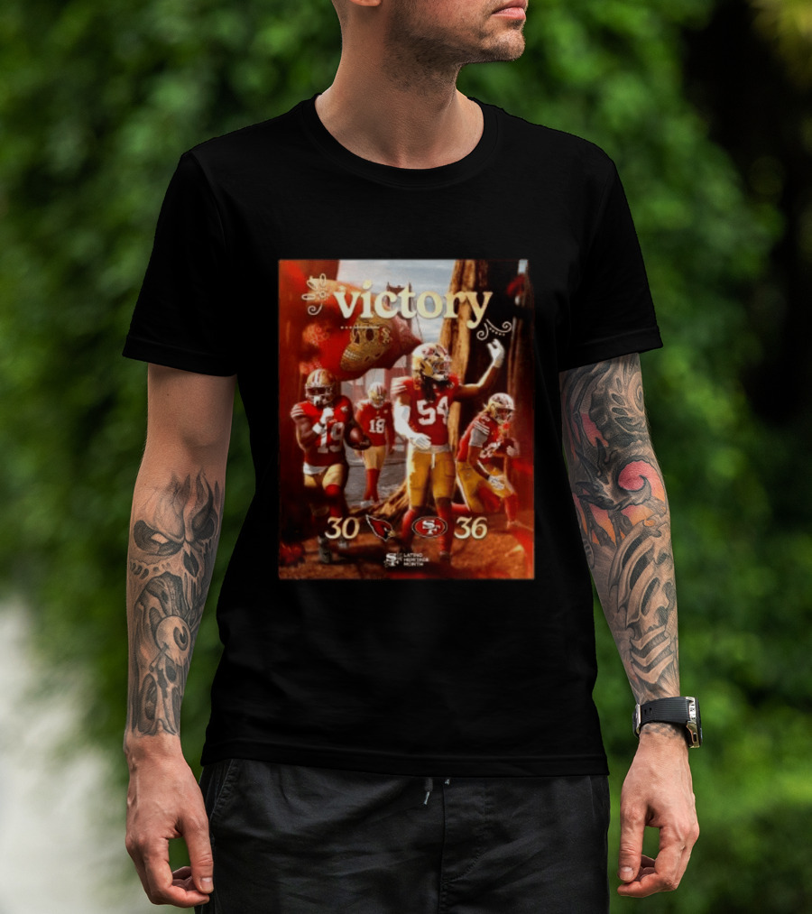 San Francisco 49ers 36 30 Arizona Cardinals Victory Latino Heritage Month T-Shirt