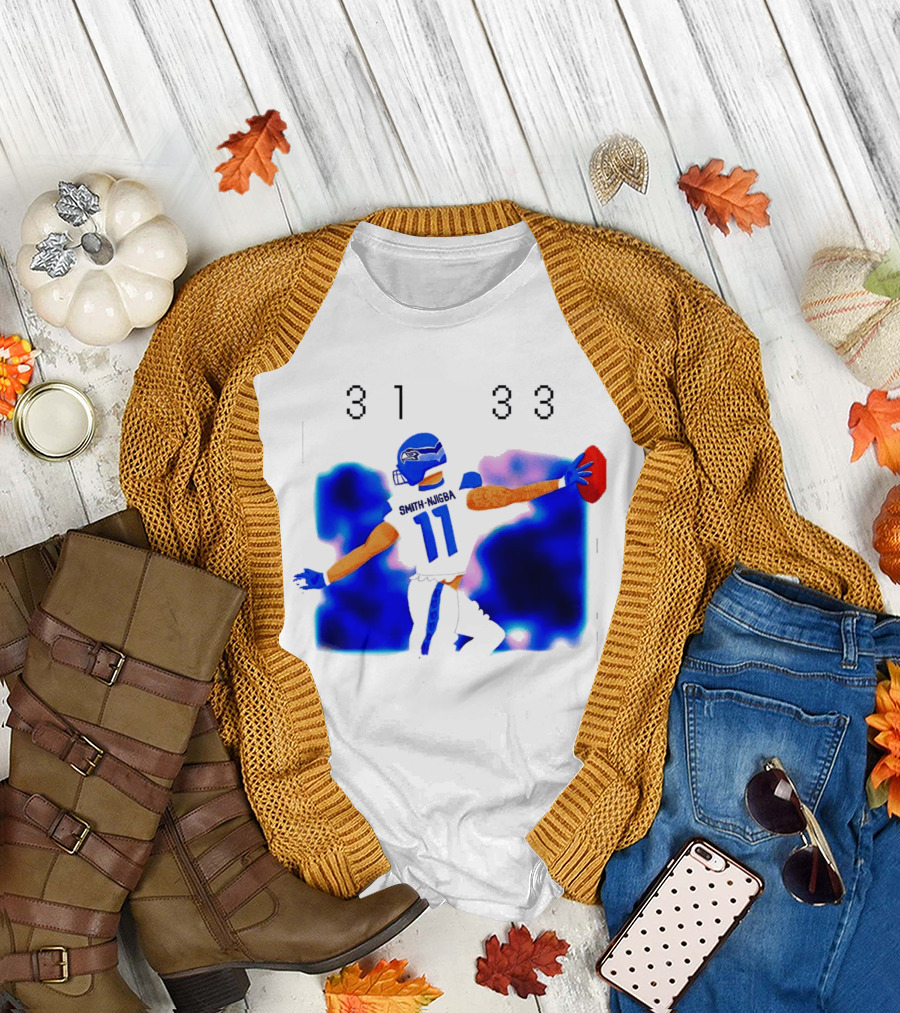 Jaxon Smith Njigba Seattle Seahawks 11 Football Catch 31 33 T-Shirt