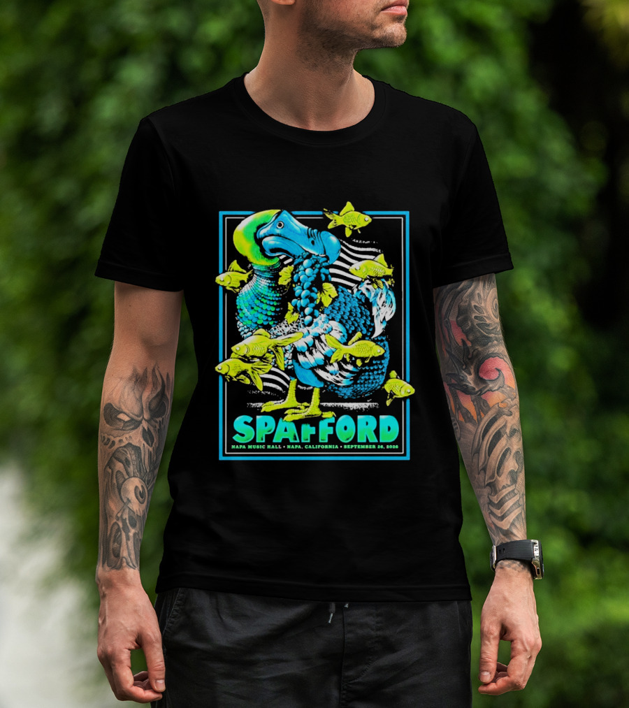 Spafford Napa Music Hall September 26 2026 Napa California Event With Dodo Bird And Fish T-Shirt