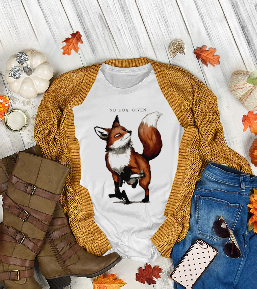 No Fox Given With Pistol And Attitude T-Shirt