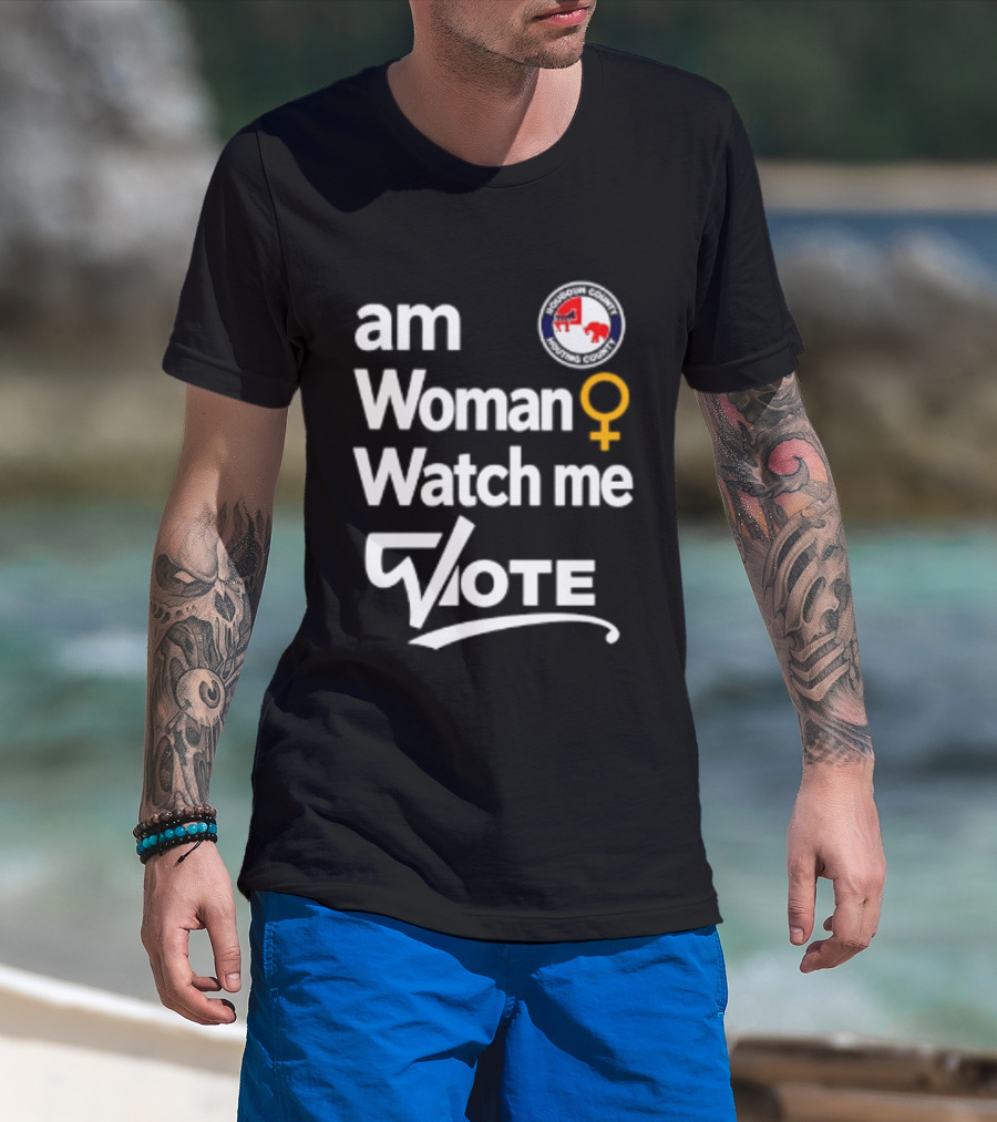 Am Woman Me Vote Loudoun County Female Symbol Political Elephant Donkey T-Shirt