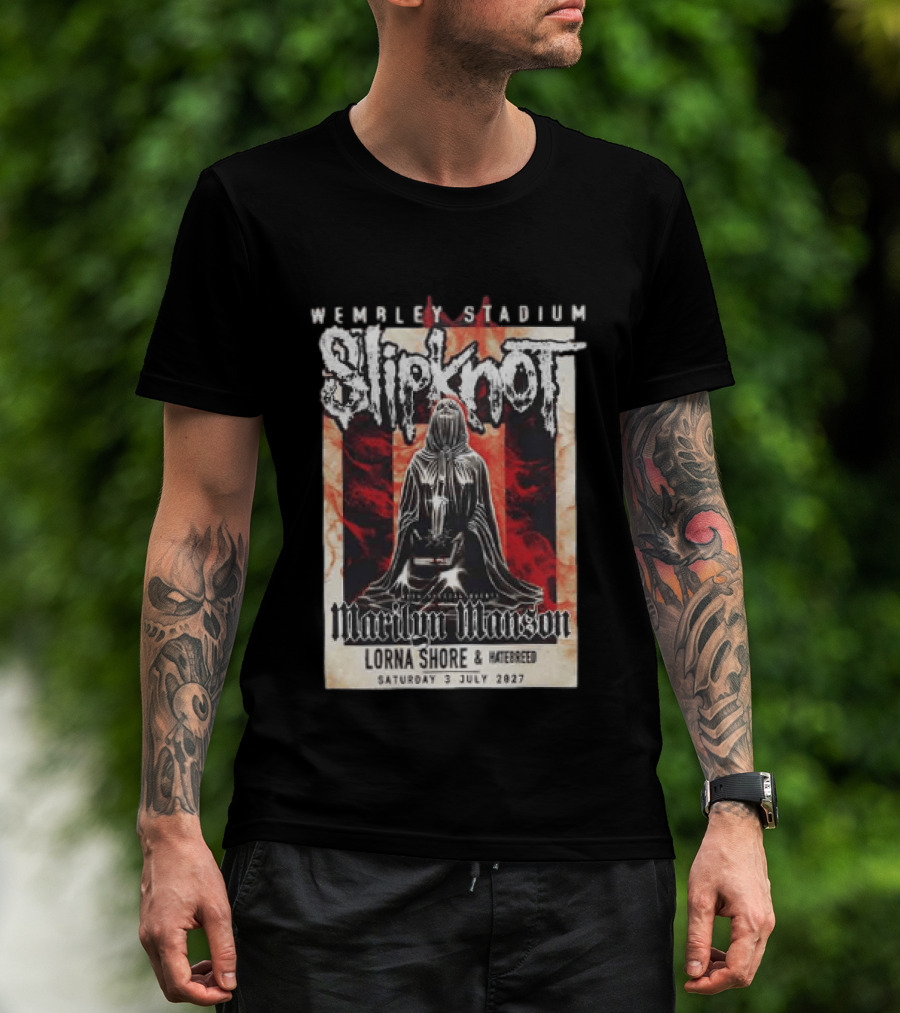 Wembley Stadium Slipknot Marilyn Manson Lorna Shore Hatebreed July 3 2027 T-Shirt