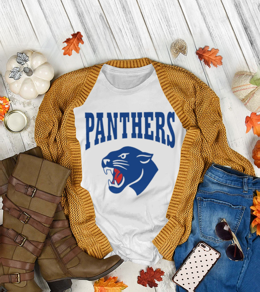 PANTHERS Carolina Football Iconic Blue Roaring T-Shirt