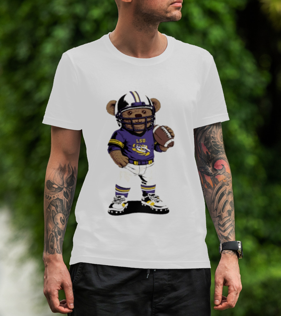 LSU Tigers 2026 NCAA Teddy Bear Football Player In Purple Uniform T-Shirt
