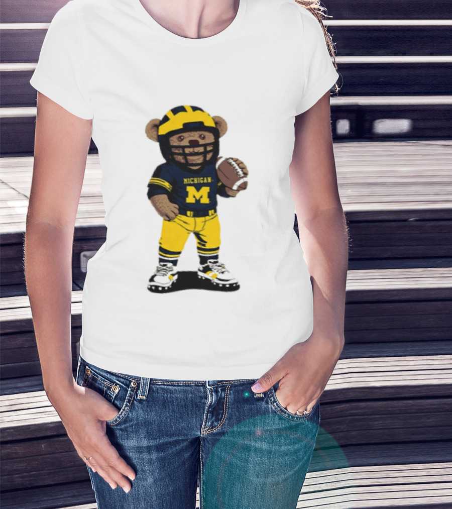 Michigan Wolverines Teddy Bear NCAA Football 2026 T-Shirt