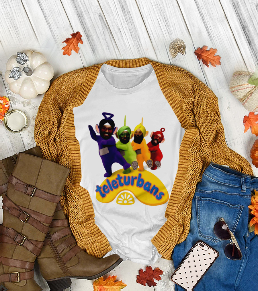 Teleturbans Teletubbies Sikh Turban Characters T-Shirt