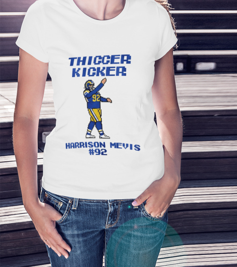Thiccer Kicker Harrison Mevis 92 Los Angeles Rams T-Shirt