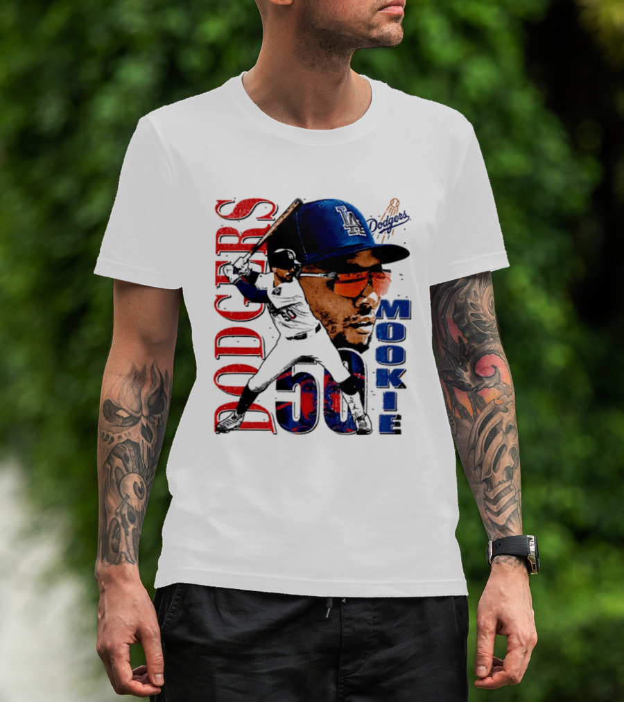 Los Angeles Dodgers Mookie Betts 50 Baseball Player Two Sided T-Shirt
