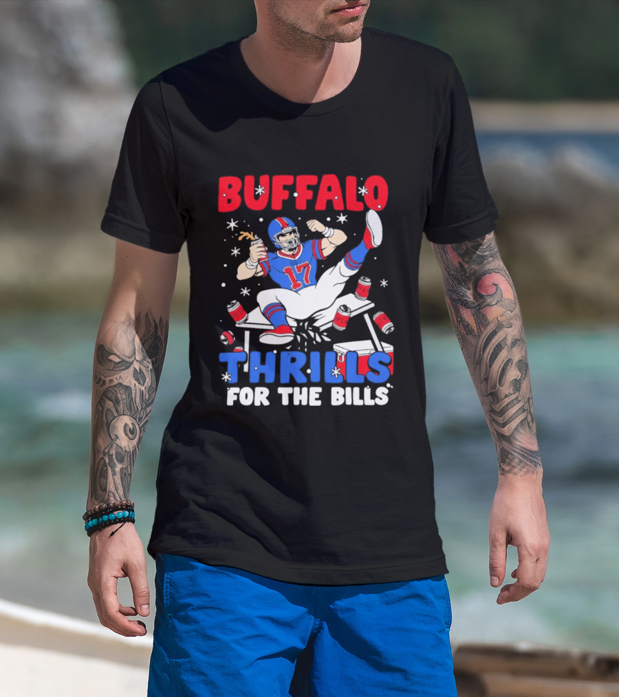 Buffalo Thrills For The Bills Celebration 17 Football T-Shirt