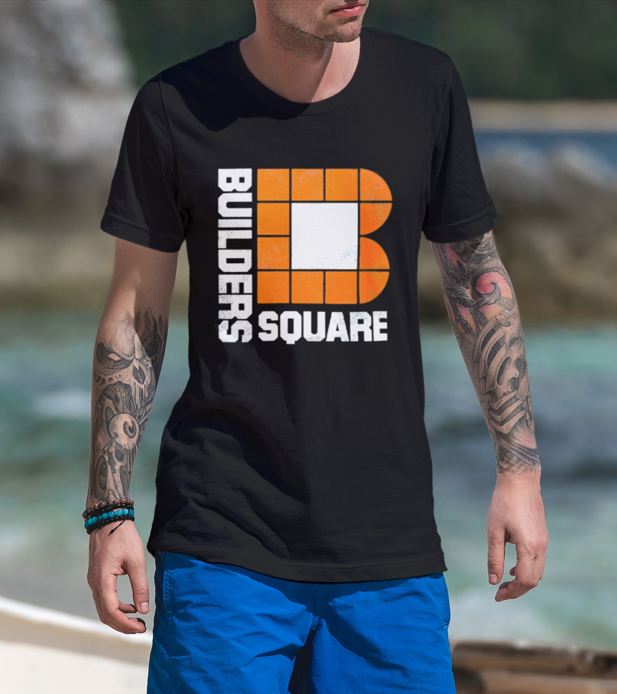 Builders Square Vintage Hardware Store Iconic Retro Logo Block T-Shirt
