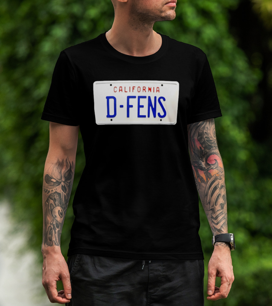 California D Fens License Plate Falling Down Movie Reference T-Shirt