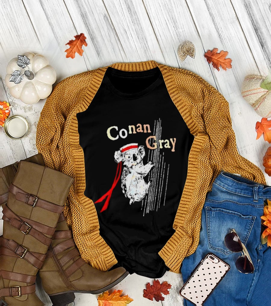Conan Gray Koala In Red Headband With Stripes Sailor Indie Pop Singer T-Shirt