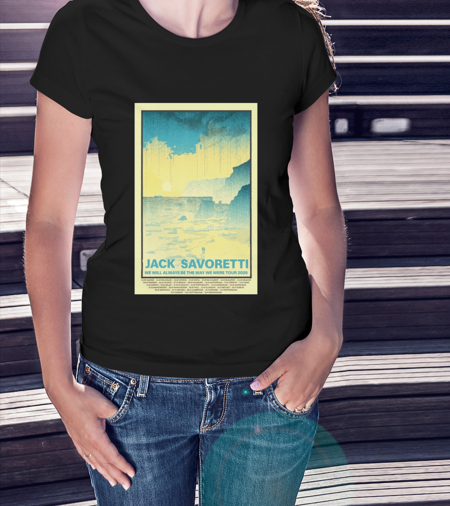 Jack Savoretti We Will Always Be The Way We Were Tour 2026 Bucharest Vintage Style Ocean Scene T-Shirt