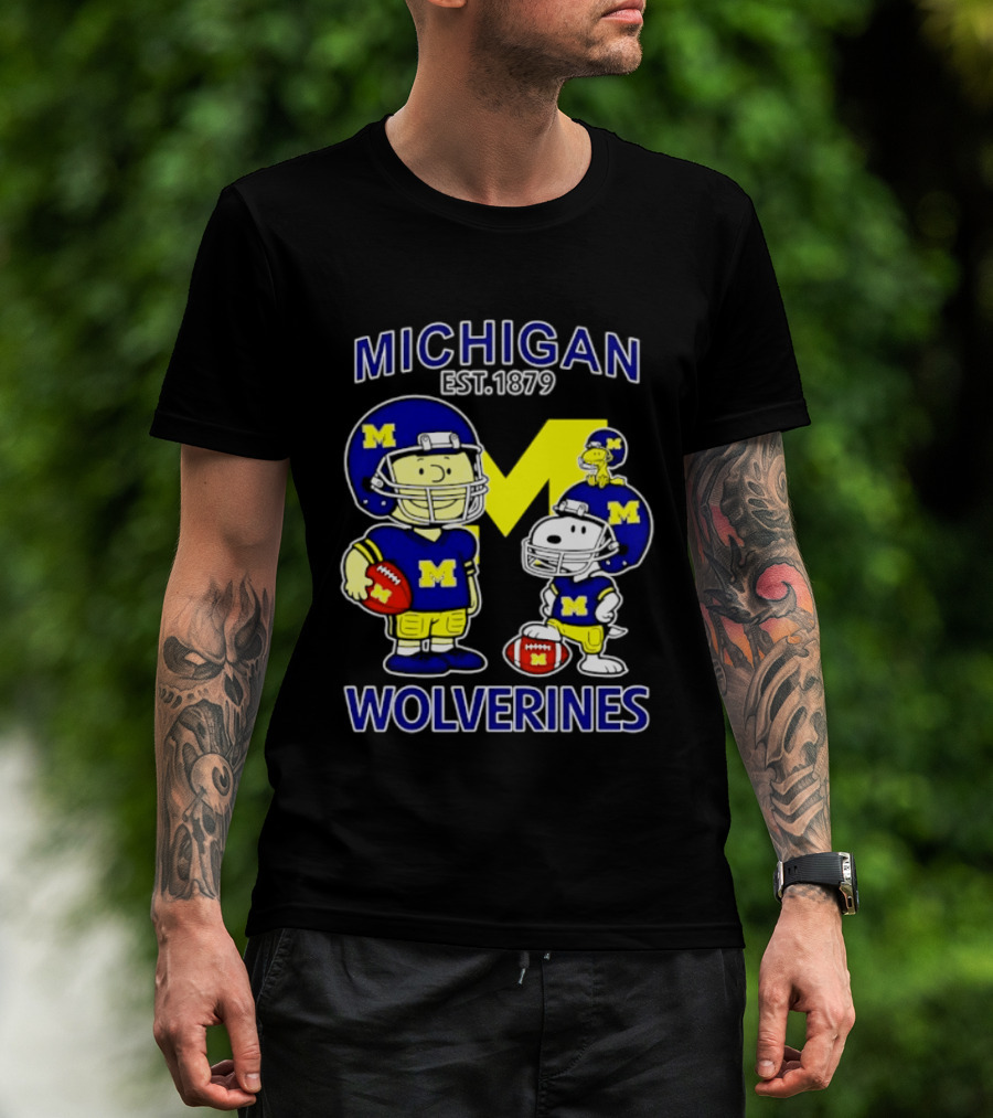 Michigan Wolverines 2026 Season Peanuts Characters Football Est. 1879 T-Shirt