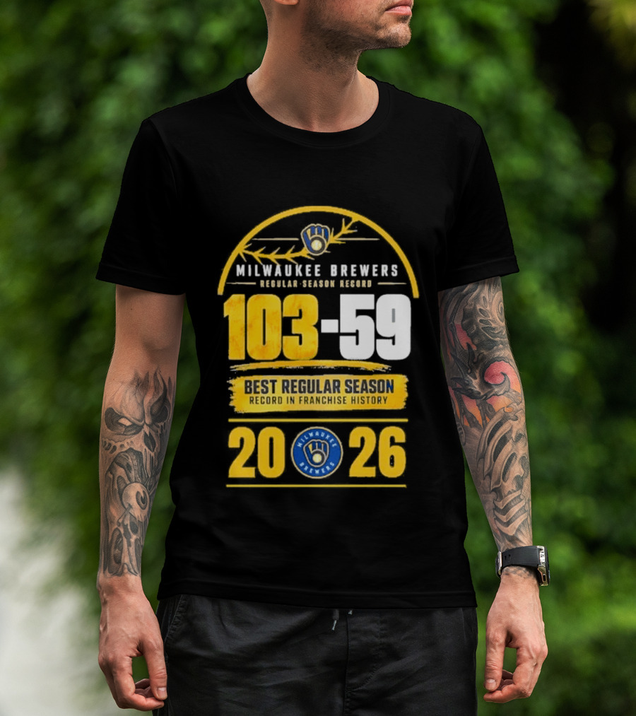 Milwaukee Brewers Record Season 103 59 Best Regular Season 2026 T-Shirt