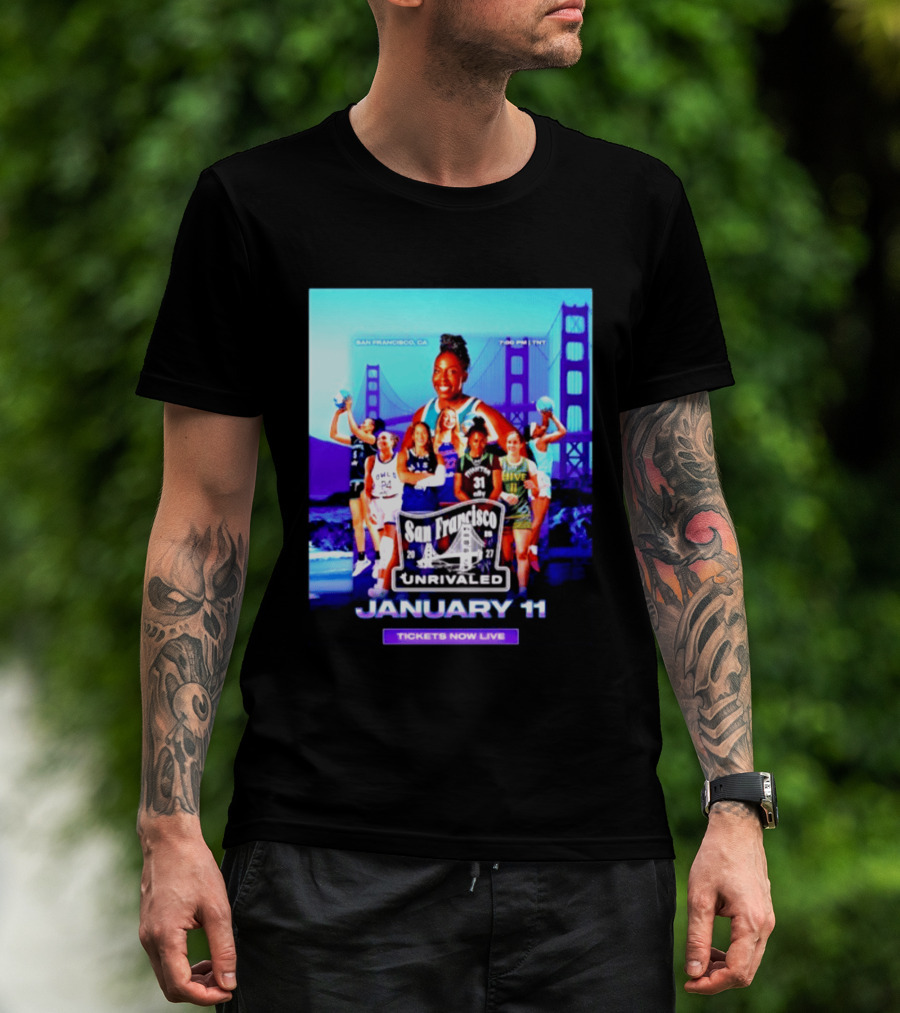San Francisco Unrivaled January 11 Basketball Event Tickets Now Live T-Shirt