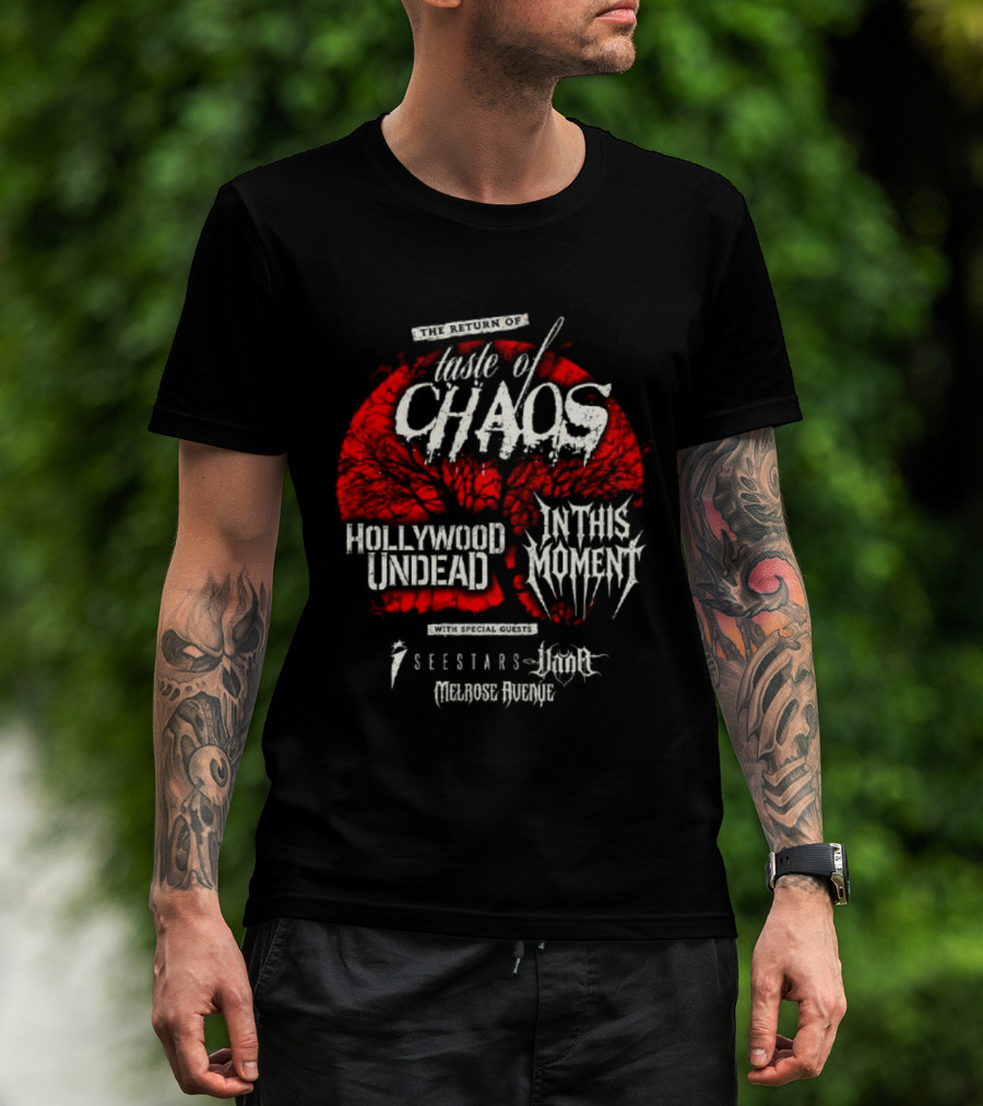 Taste Of Chaos 2026 Tour Featuring Hollywood Undead In This Moment We Came As Romans T-Shirt