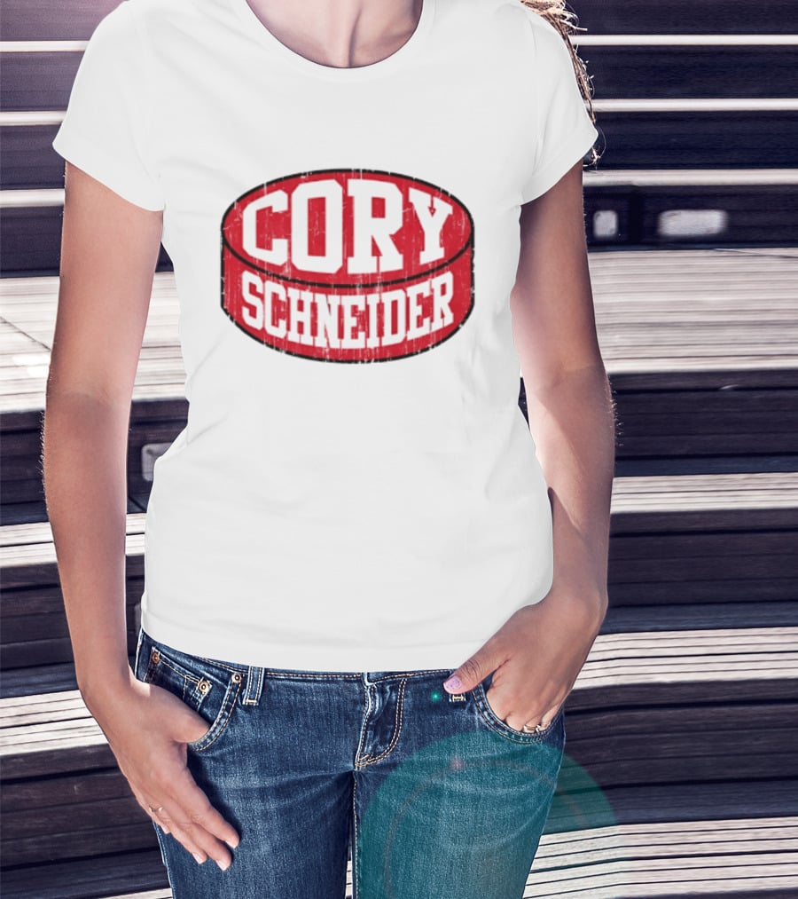 Cory Schneider New Jersey Devils Puck Red T-Shirt