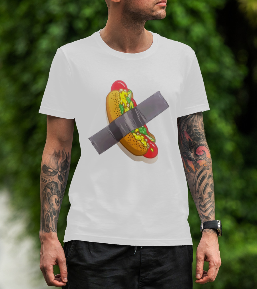 Hot Dog Duct Tape Food Humor T-Shirt