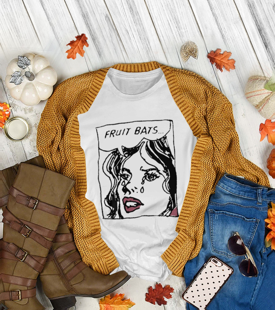 FRUIT BATS Pop Comic Indie Rock Crying Comic Style Woman T-Shirt