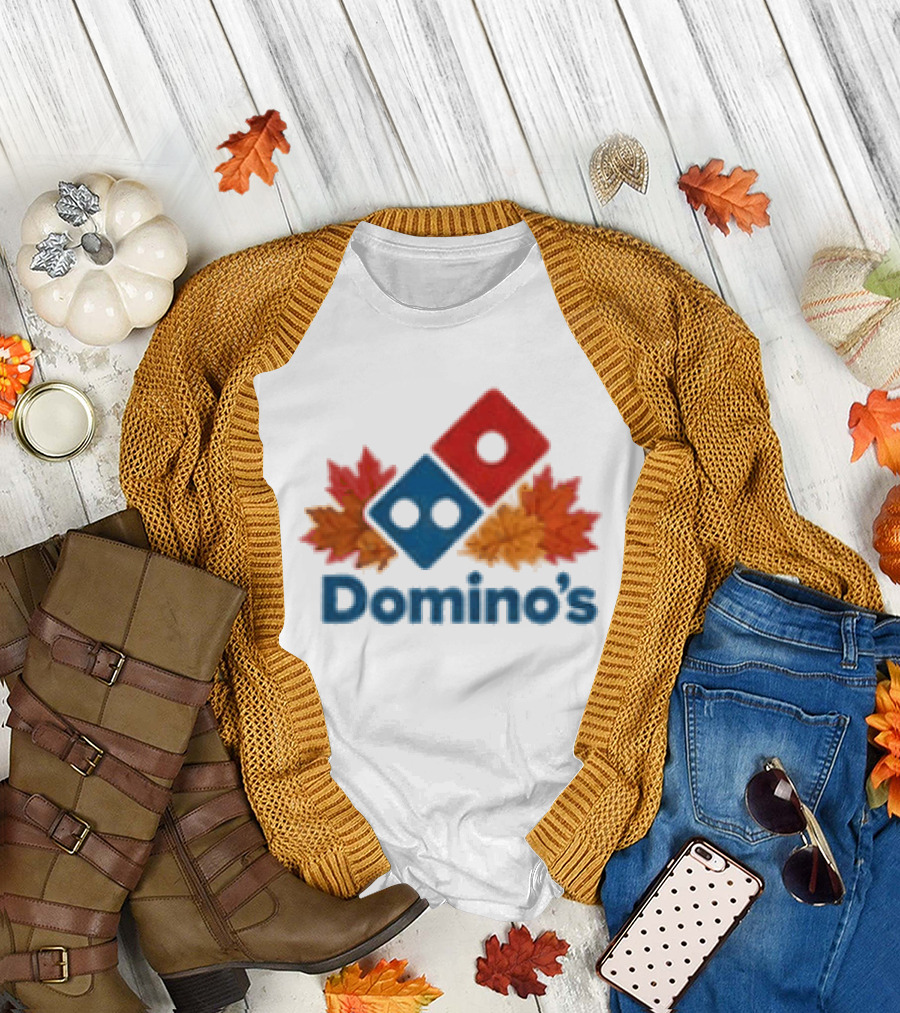 Domino's Thanksgiving Autumn Leaves Pizza Celebration T-Shirt