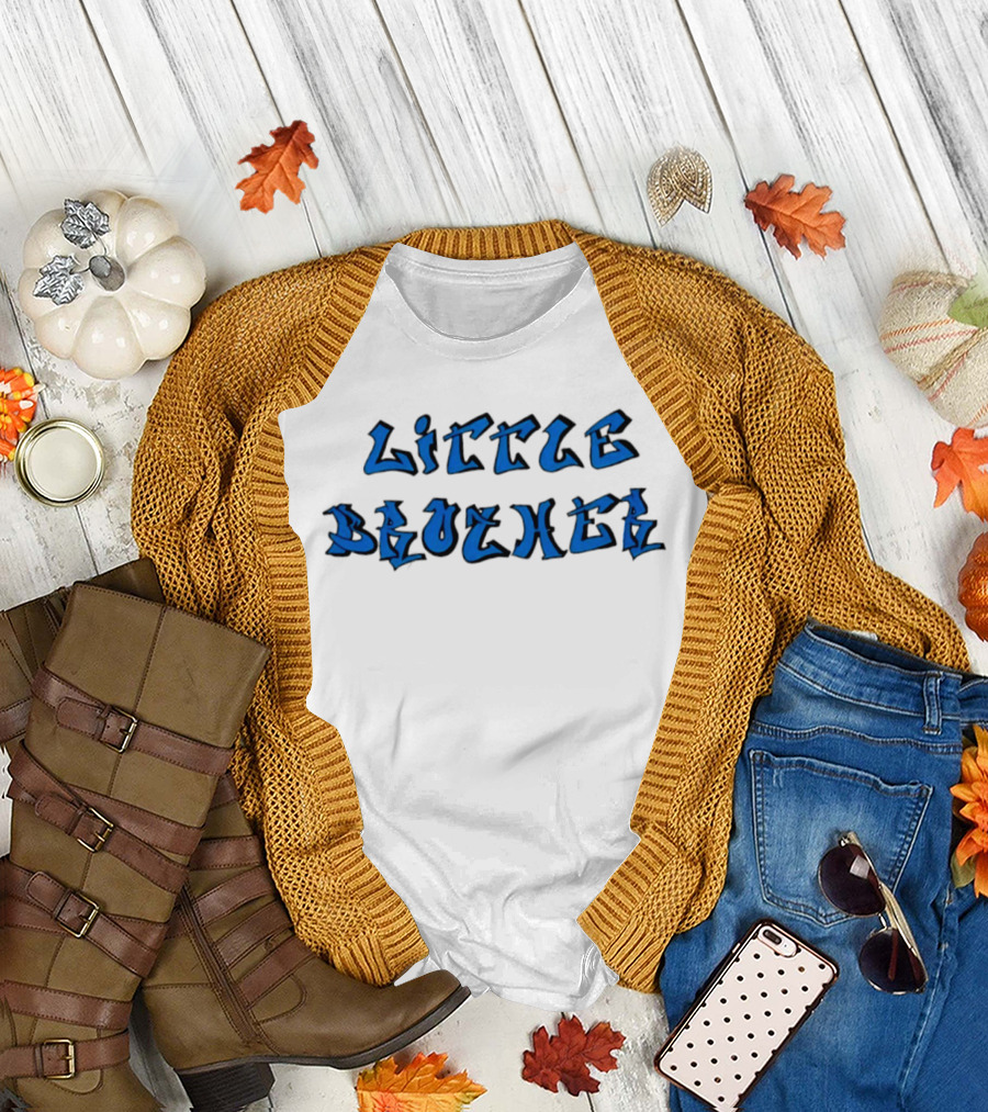 Little Brother Blue Graffiti Style Family Siblings T-Shirt