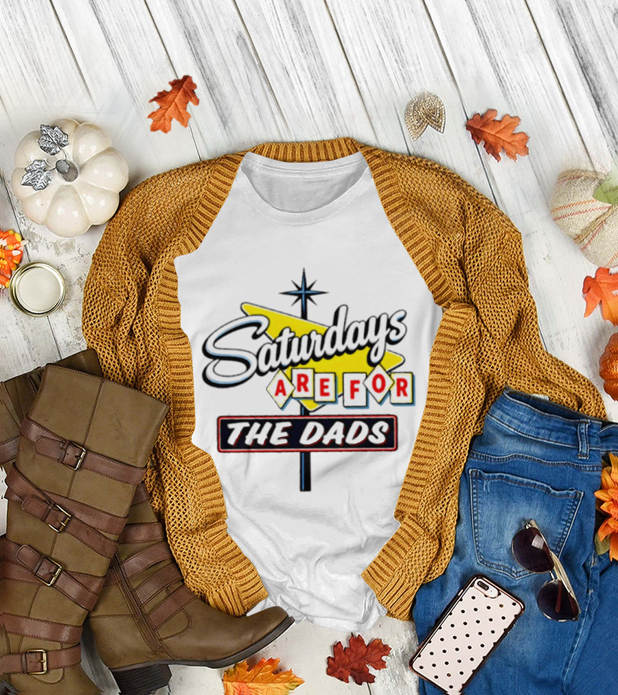 Saturdays Are For The Dads Retro Neon Sign T-Shirt