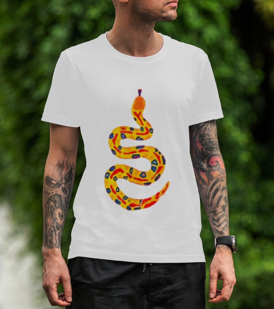 Snake What A Lovely Day To Be A Pain In The Ass Colorful Pattern Two Sided T-Shirt