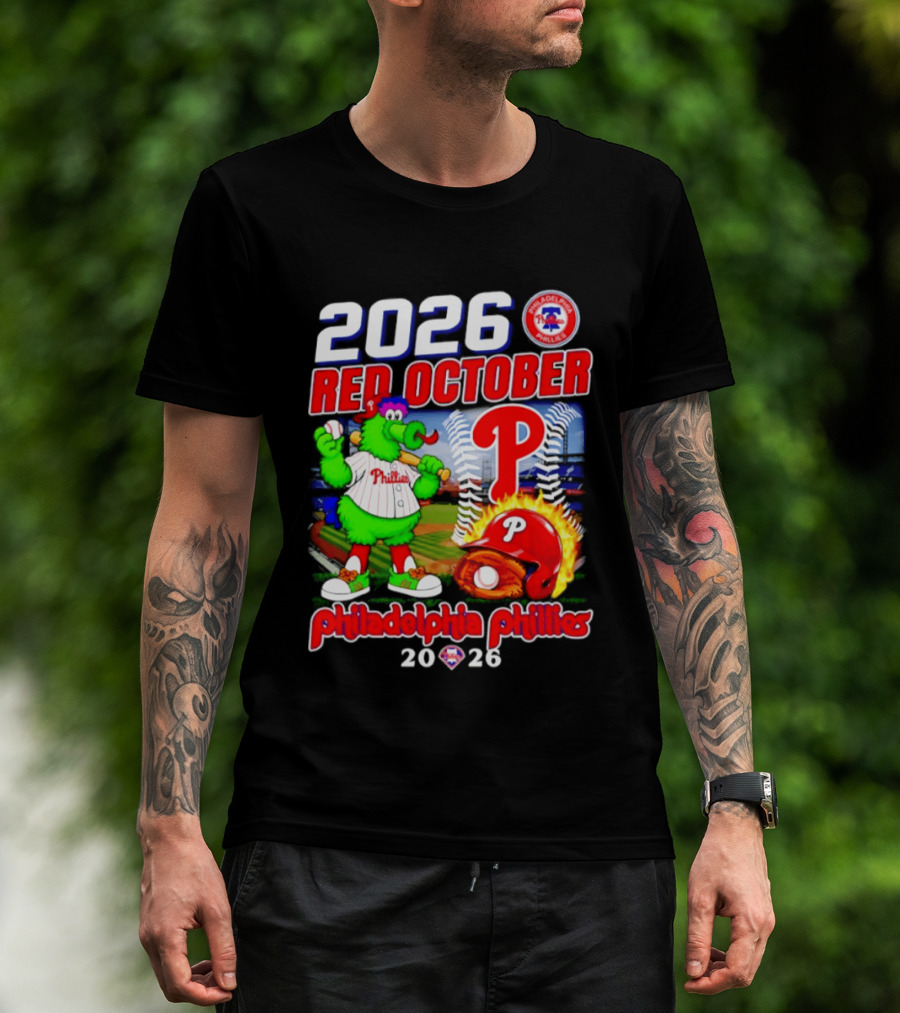 2026 Red October Philadelphia Phillies Phanatic P Phillies Baseball T-Shirt