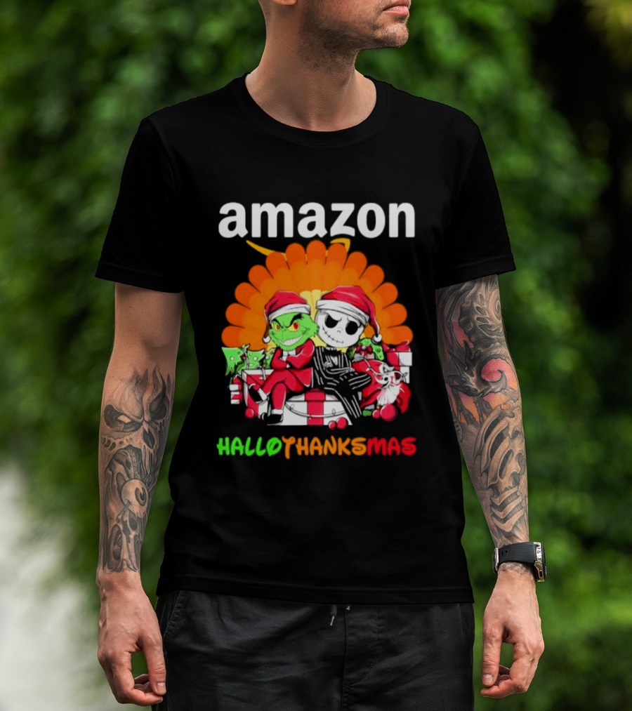 Amazon Grinch Jack Skellington Hallothanksmas 2026 T-Shirt