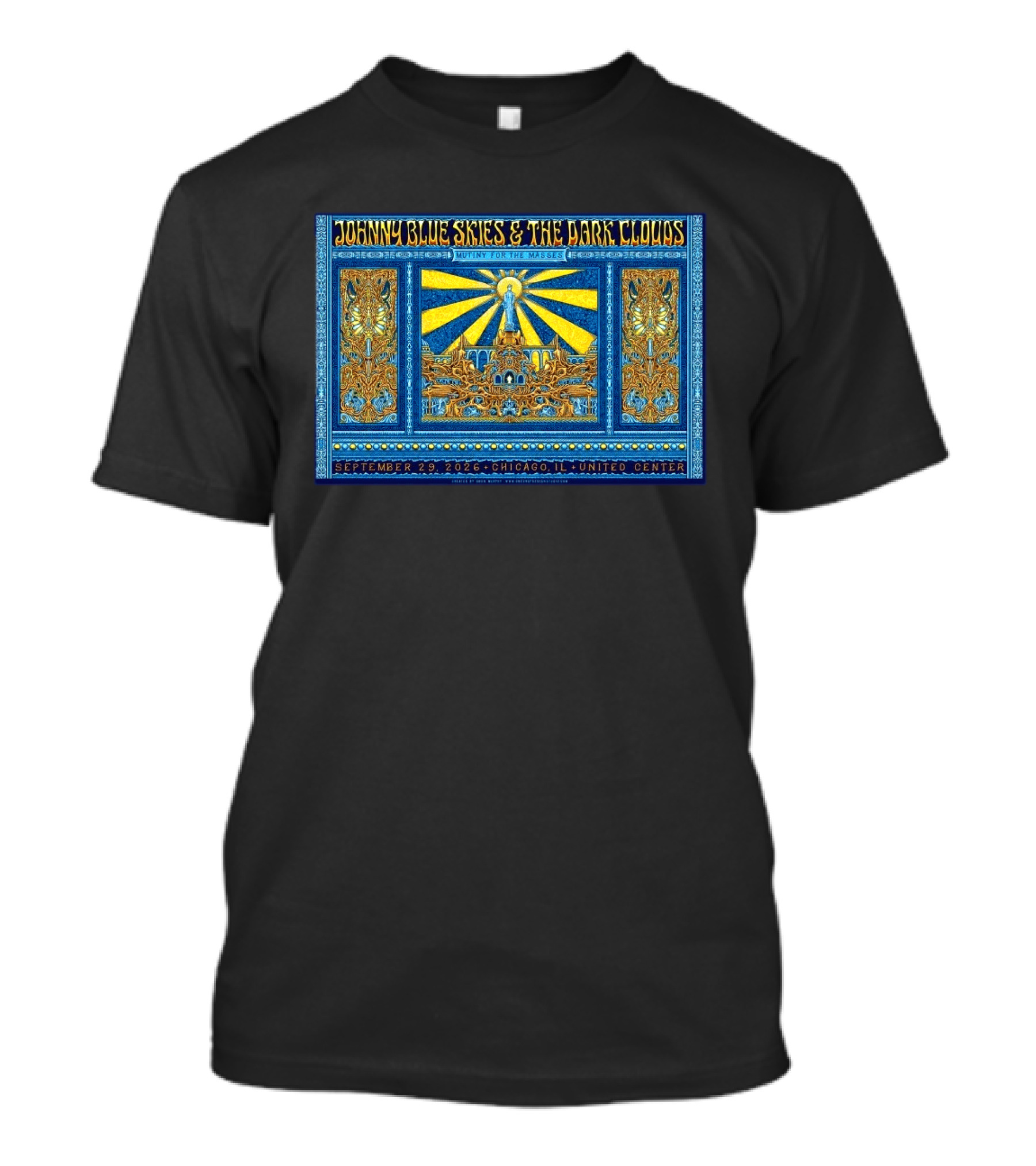 Johnny Blue Skies And The Dark Clouds Mutiny For The Masses Chicago IL 2026 United Center September 29 T-Shirt