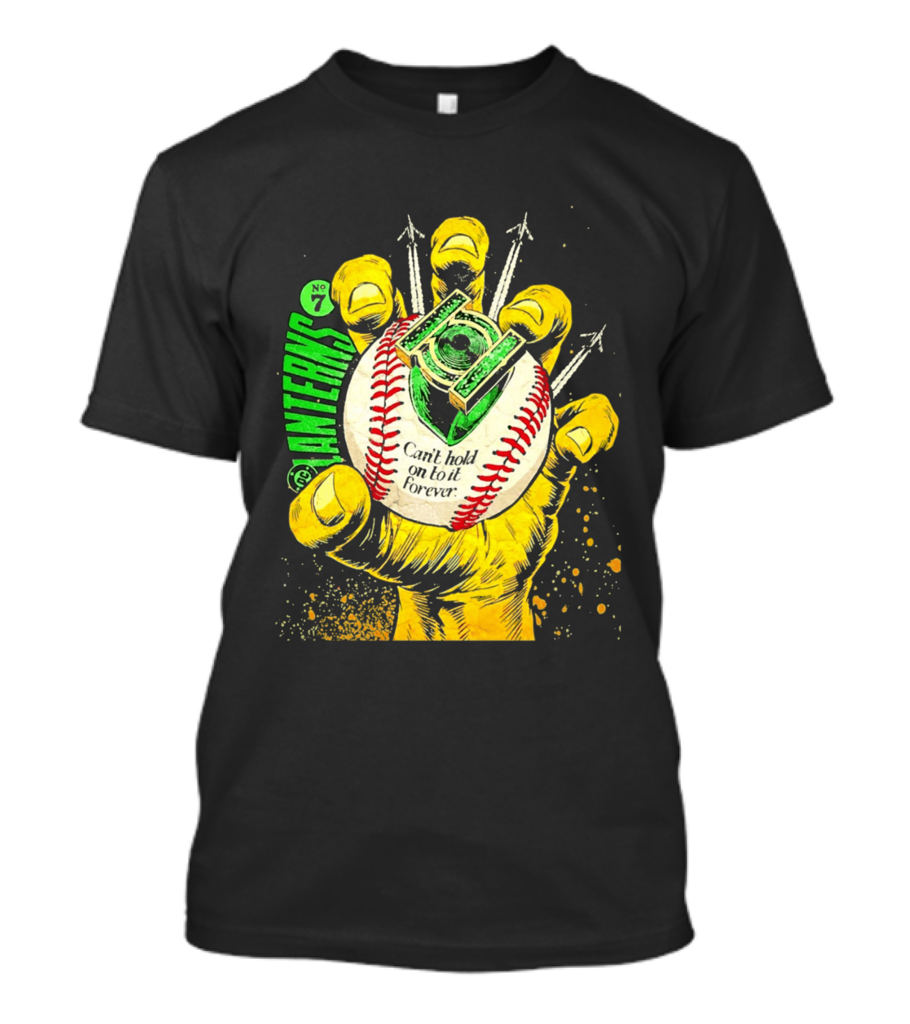 DC Comics Lanterns No 7 Can't Hold On To It Forever Baseball Glove T-Shirt