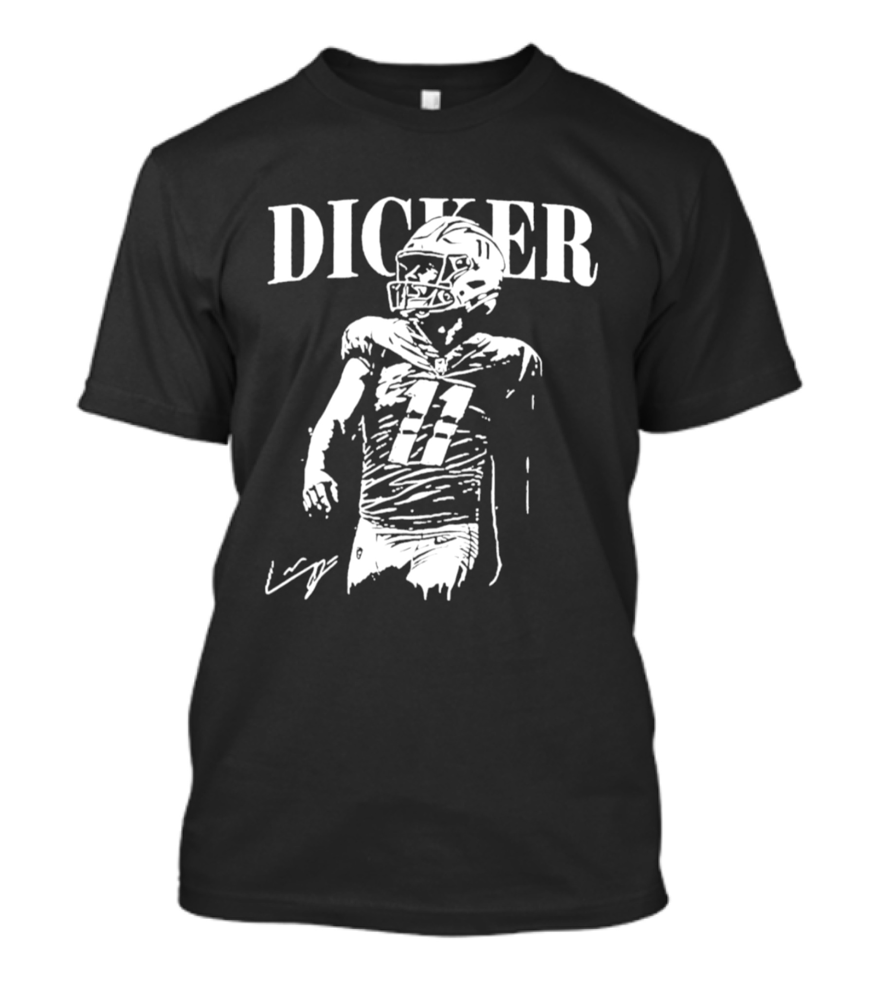 Dicker Football Quarterback Number 17 T-Shirt