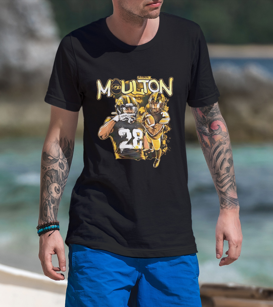 Kamari Moulton Hawkeyes Football 28 Iowa Collage T-Shirt