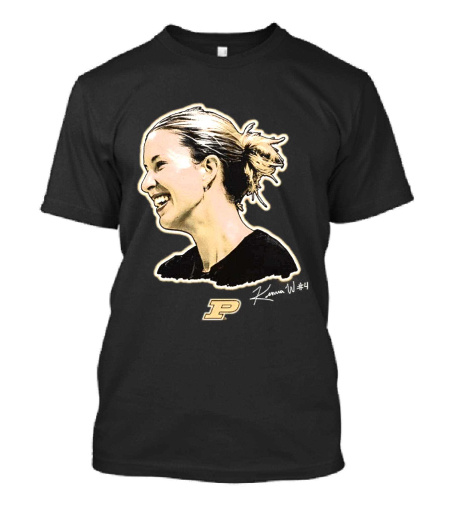 Kenna Wollard Purdue Boilermakers P Logo Big Head T-Shirt