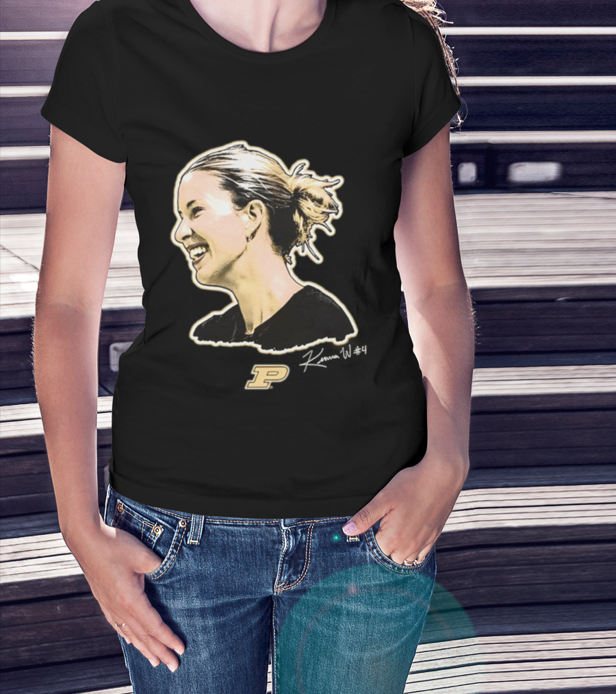 Kenna Wollard Purdue Boilermakers P Logo Big Head T-Shirt
