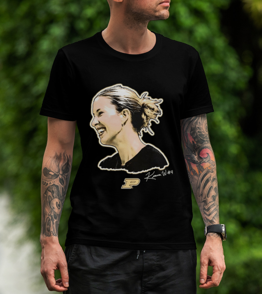 Kenna Wollard Purdue Boilermakers P Logo Big Head T-Shirt