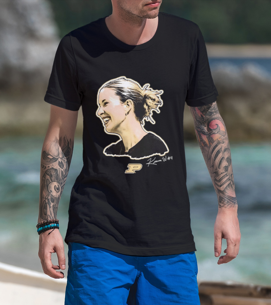 Kenna Wollard Purdue Boilermakers P Logo Big Head T-Shirt