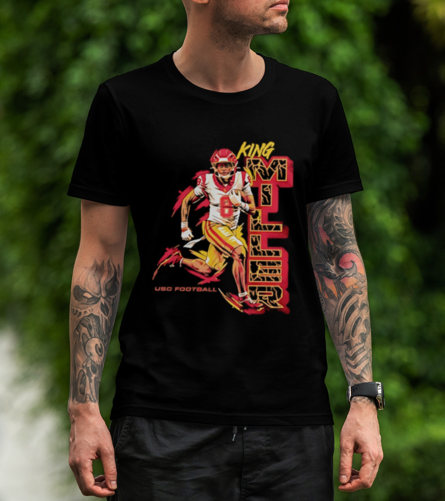 King Miller USC Trojans NCAA Football Player 8 Back Pedaling T-Shirt