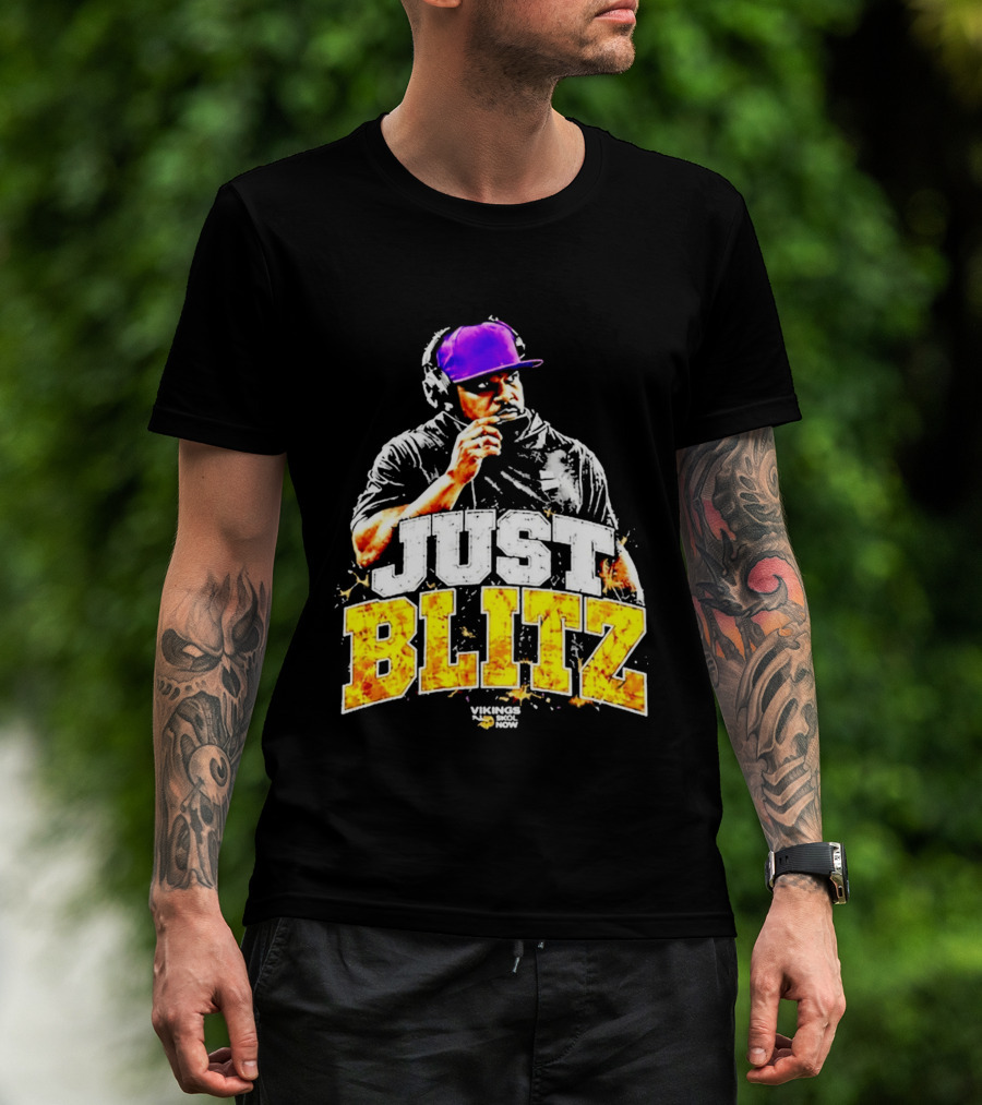 Just Blitz Football Coach Vikings Skol Now T-Shirt