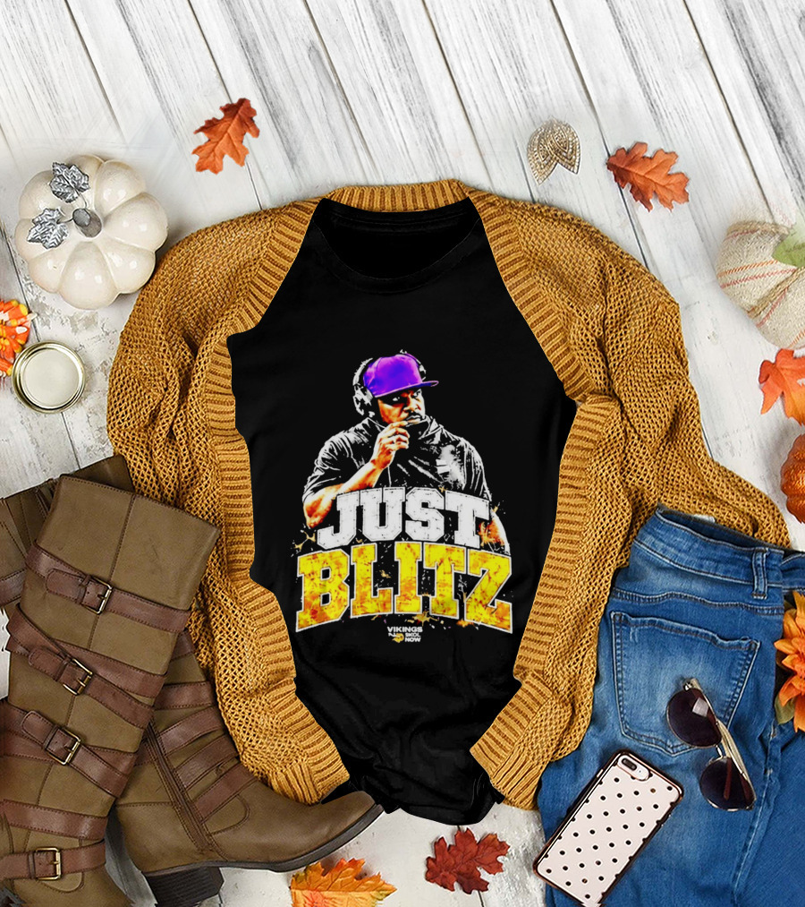 Just Blitz Football Coach Vikings Skol Now T-Shirt