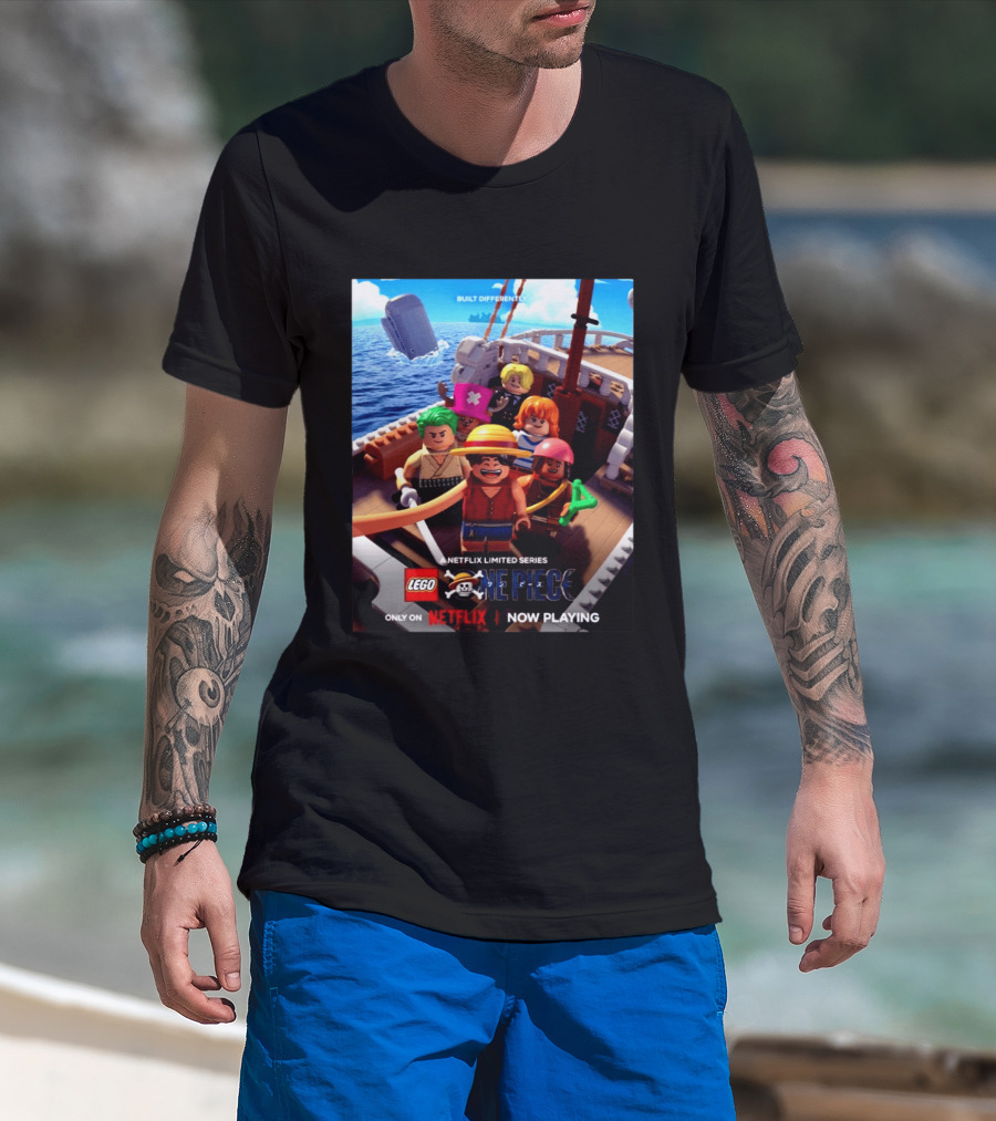 LEGO One Piece Netflix Limited Series Built Differently Now Playing T-Shirt