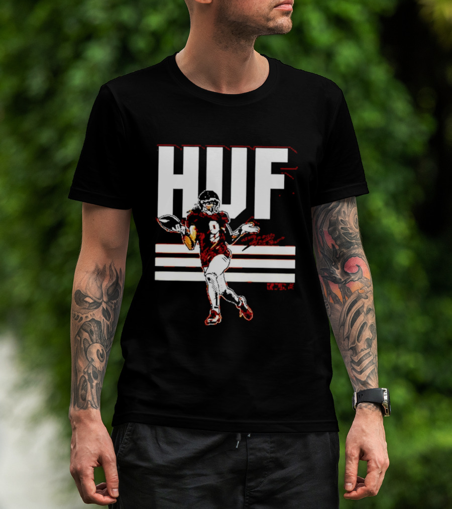 HUF Football Player Number 8 Bold Shrugging T-Shirt