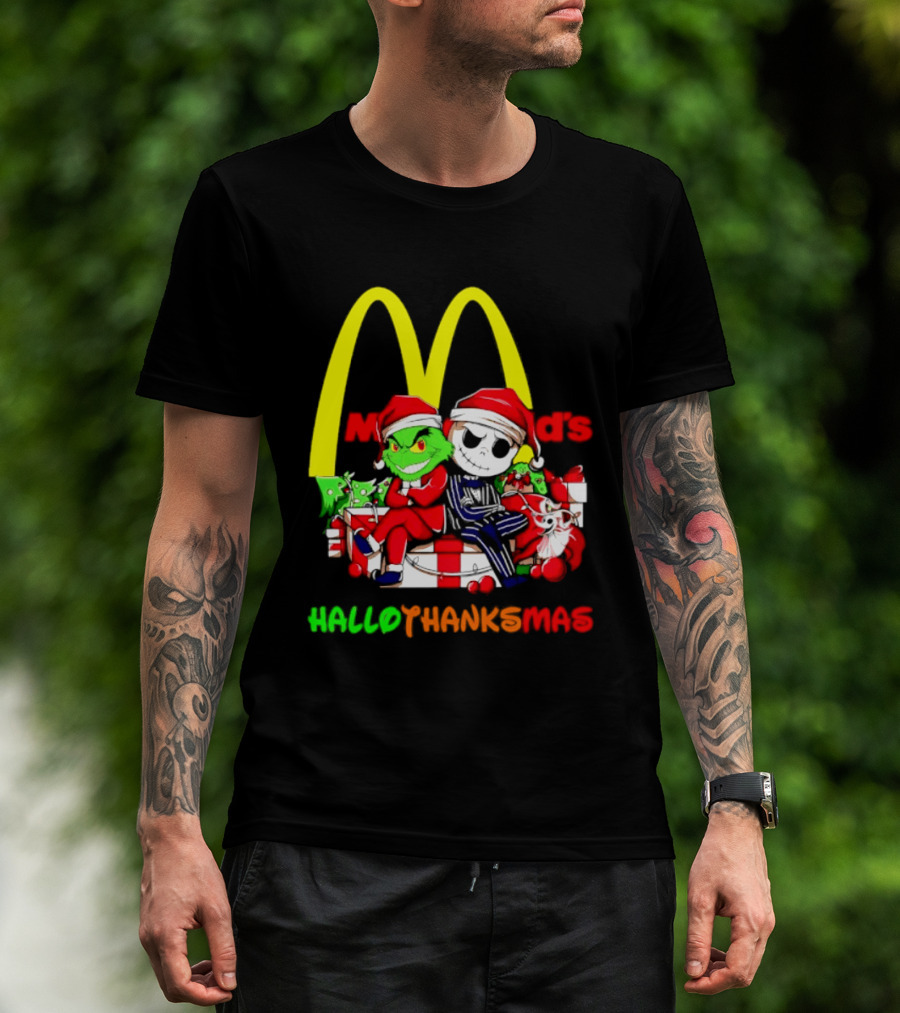 McDonald's Grinch Jack Skellington Hallothanksmas 2026 T-Shirt