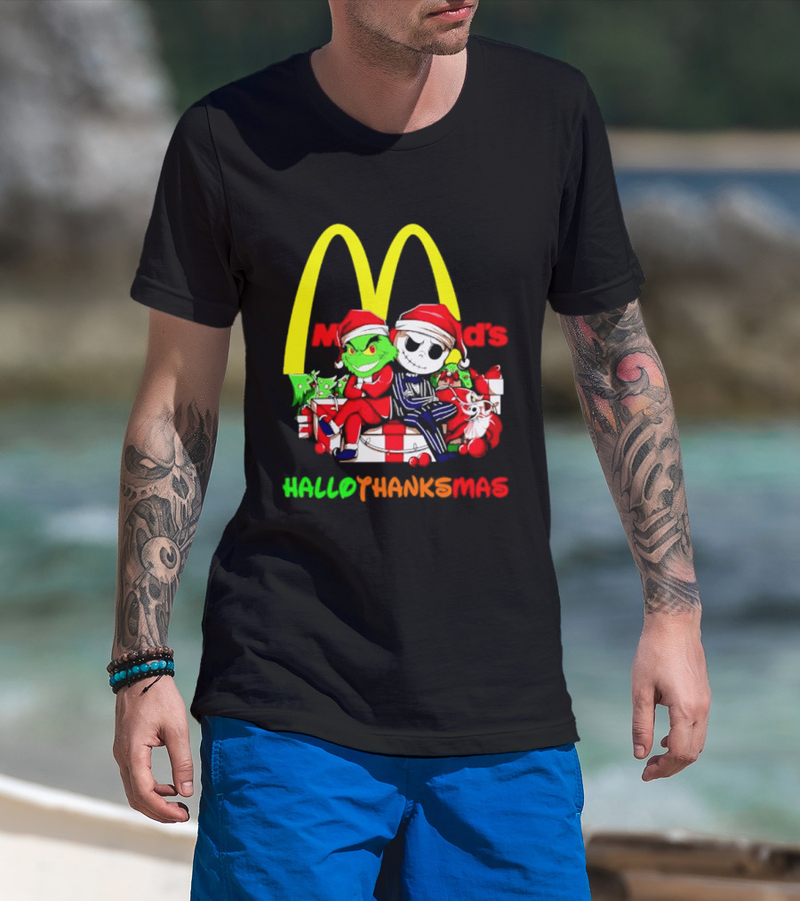 McDonald's Grinch Jack Skellington Hallothanksmas 2026 T-Shirt