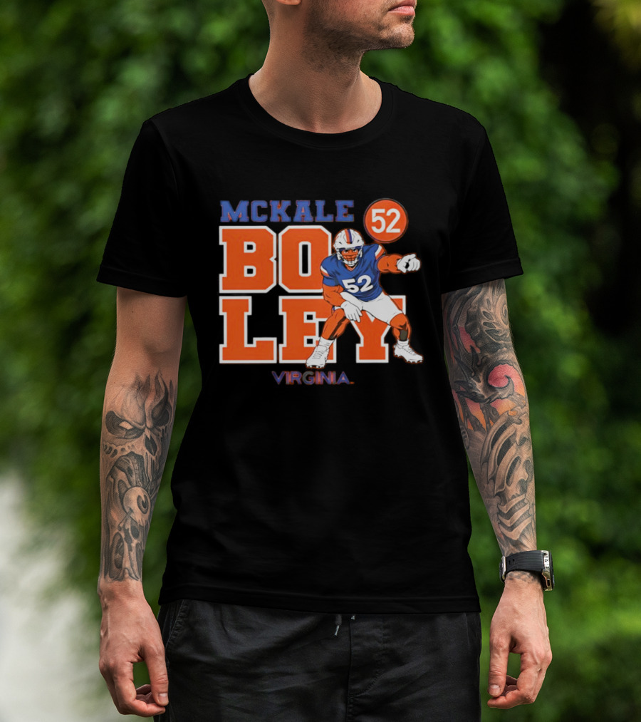 Mckale Boley 52 Virginia Football Cavaliers T-Shirt