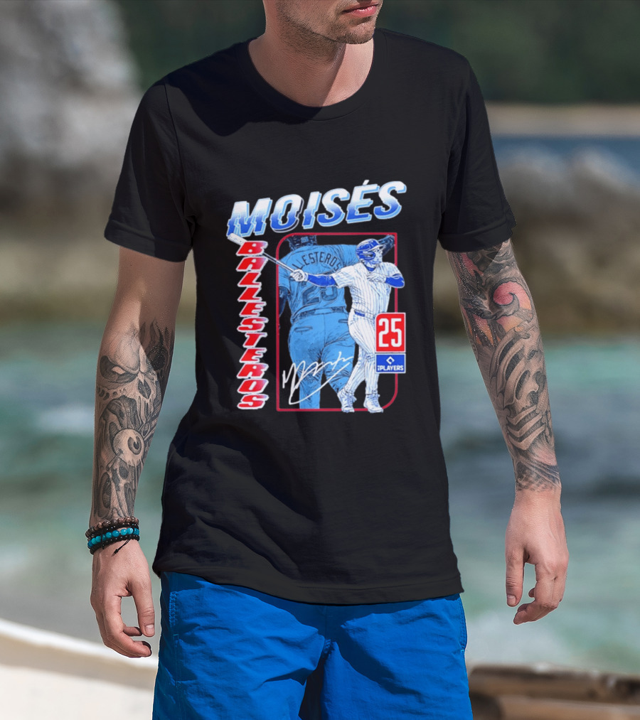 Moisés Ballesteros 25 Chicago Player Baseball T-Shirt
