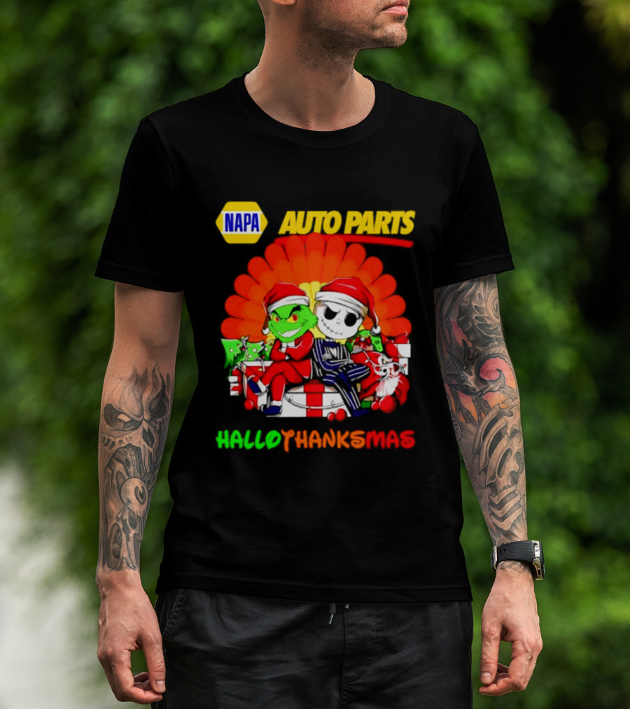 Napa Auto Parts Grinch Jack Skellington Hallothanksmas 2026 T-Shirt