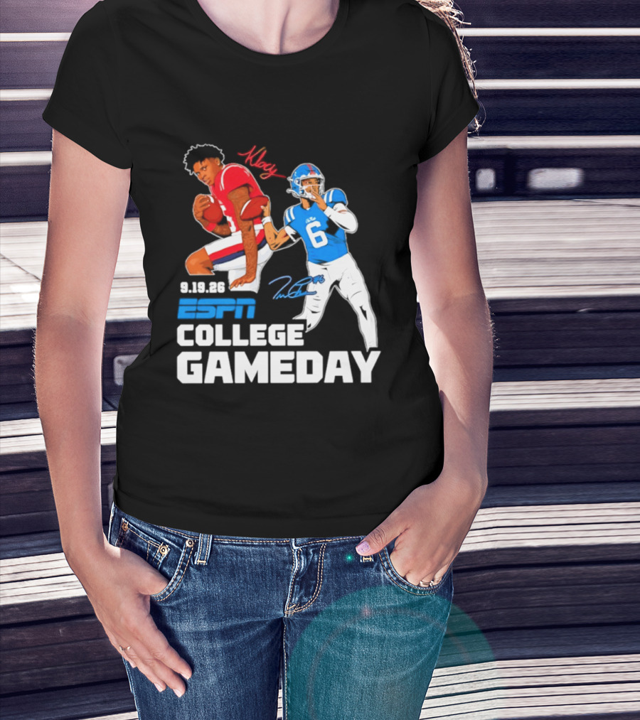 Ole Miss Football 2026 ESPN College Gameday King Number 6 T-Shirt